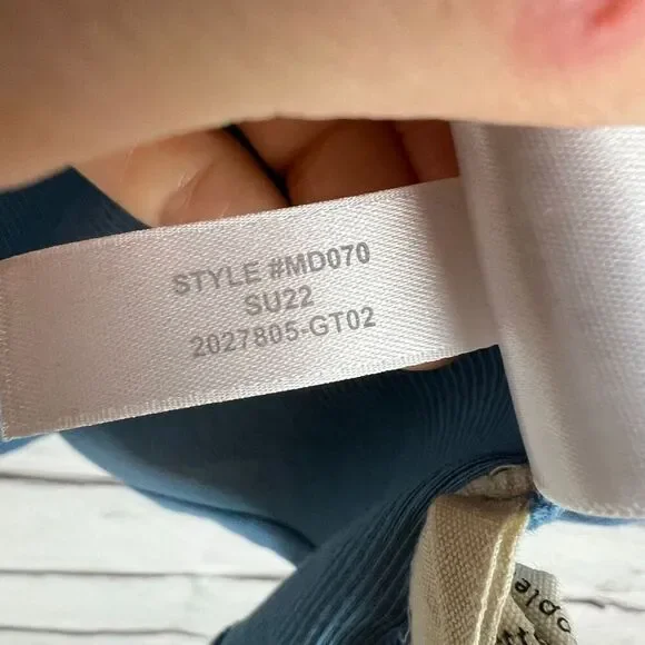 Madewell Women's Sleeveless Ribbed Tank Top Blue Size M - Picture 4 of 8